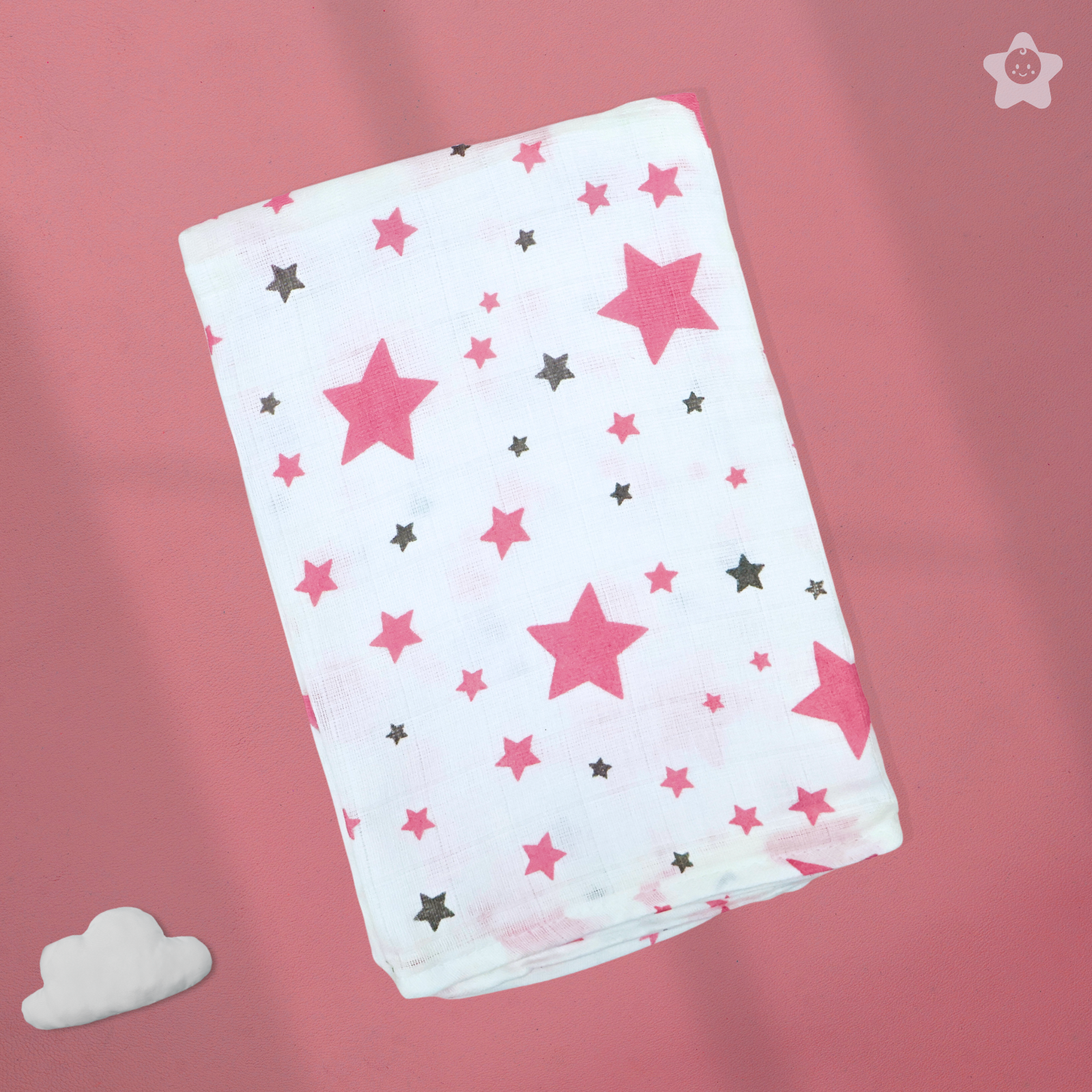 Kika Kiki Fuchisa Muslin Swaddle Blanket - Ultra soft 100% Muslin Cotton Swaddle Wrapper (pack of 3)