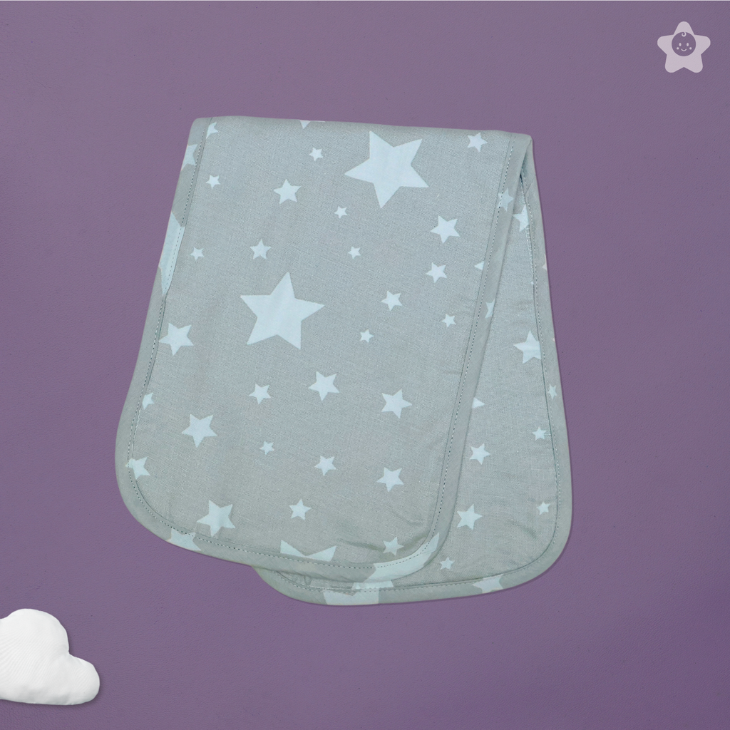 Kika Kiki Grey Shades Burp Cloth- 100% Soft Muslin Cotton (Pack of 3)