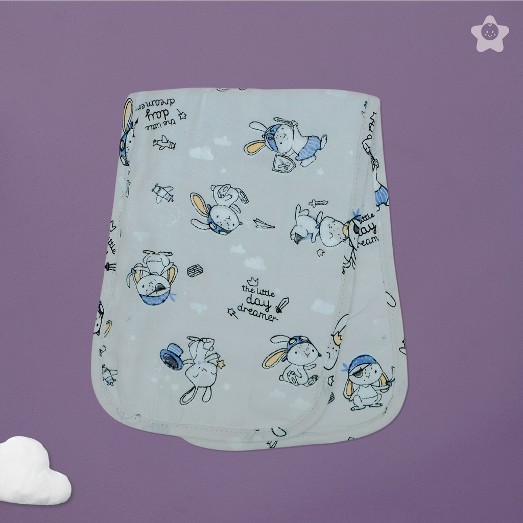Kika Kiki Grey Shades Burp Cloth- 100% Soft Muslin Cotton (Pack of 3)
