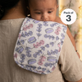Kika Kiki Grey Shades Burp Cloth- 100% Soft Muslin Cotton (Pack of 3)
