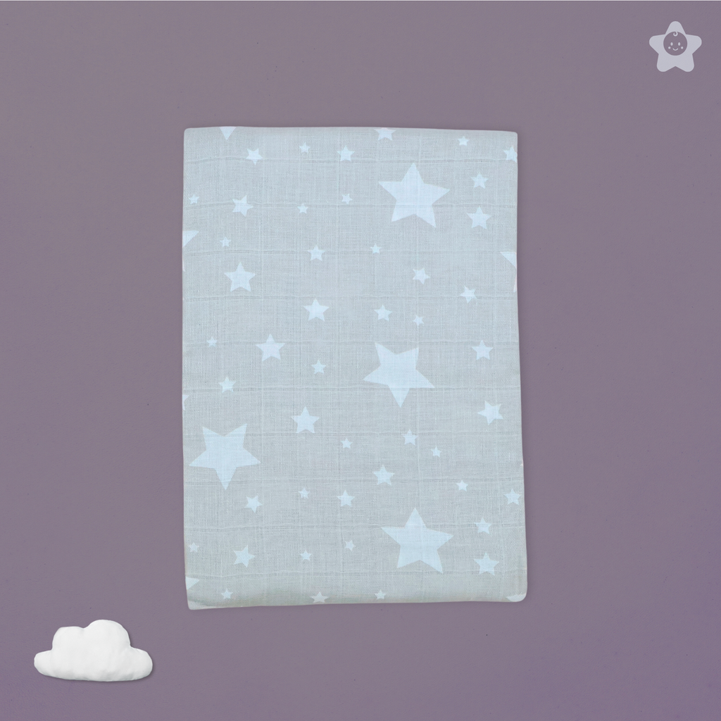Kika Kiki Grey Shades Muslin Swaddle Blanket - Ultra soft 100% Muslin Cotton Swaddle Wrapper (pack of 3)