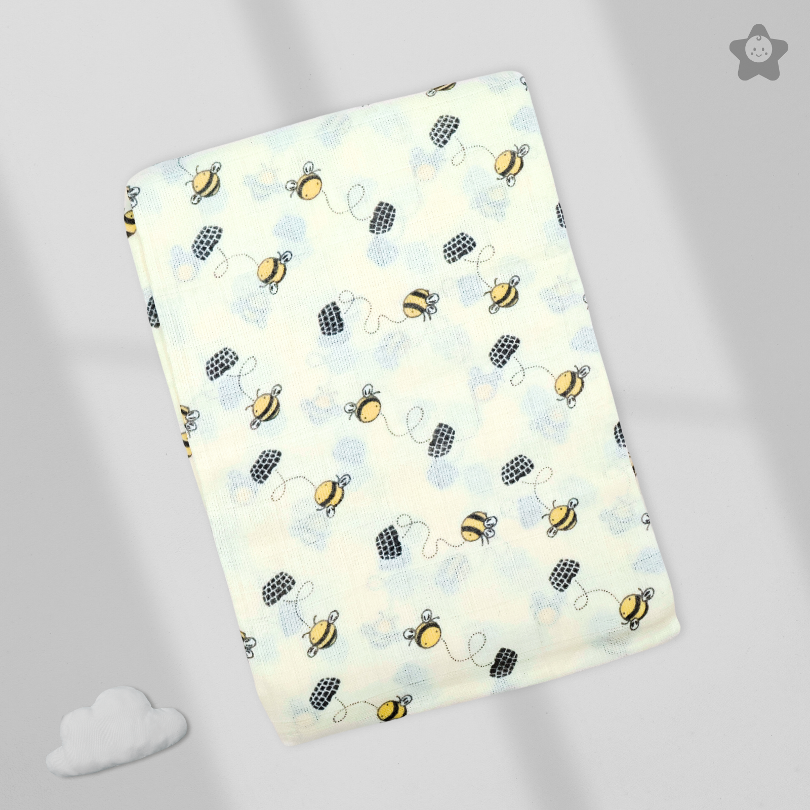 Kika Kiki Ivory Shades Muslin Swaddle Blanket - Ultra soft 100% Muslin Cotton Swaddle Wrapper (pack of 3)
