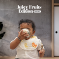 Kika Kiki Juicy Fruits Print Baby Apron Bibs - 100% Soft Muslin Cotton (Pack of 3)