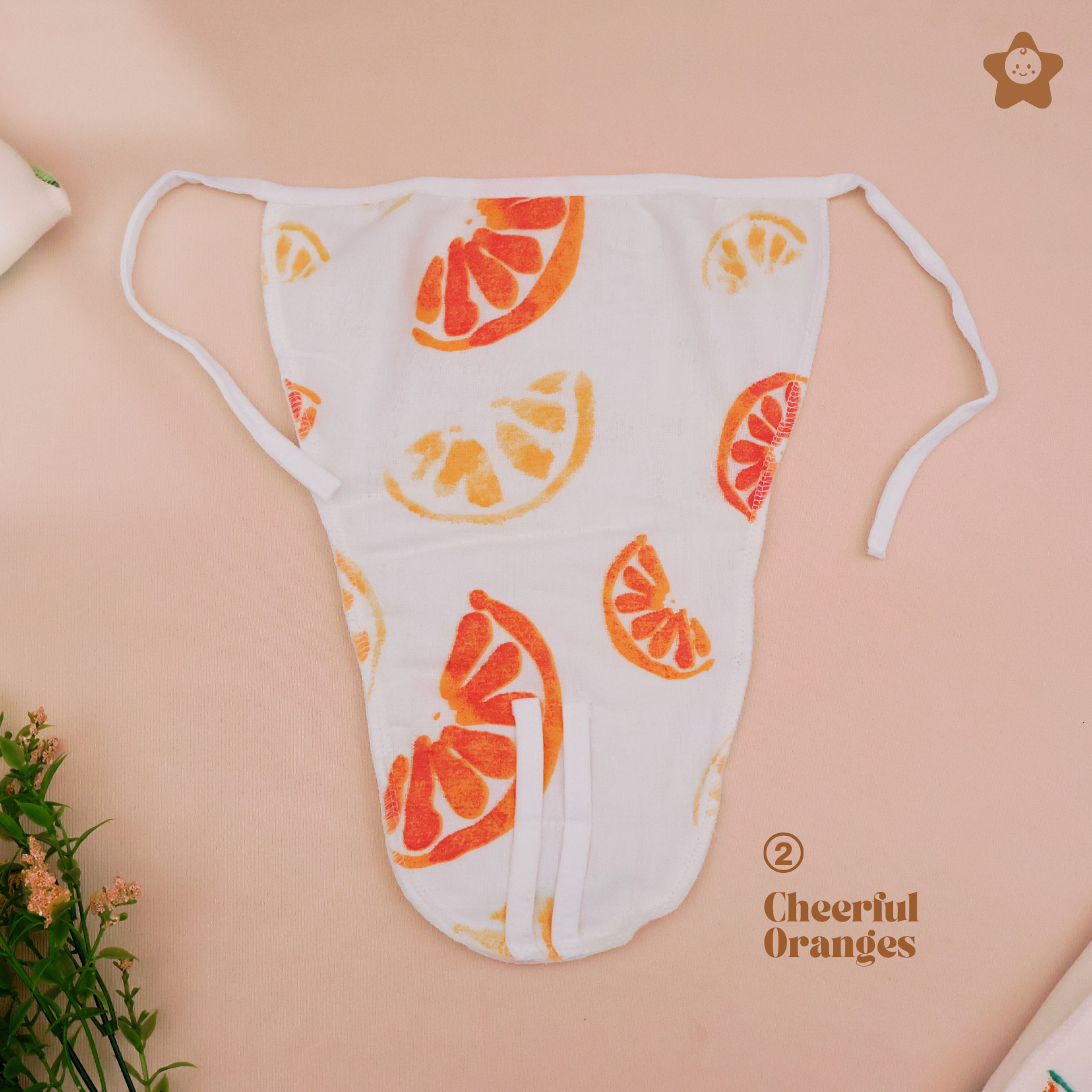Kika Kiki Juicy Fruits Edition Muslin Padded Nappies - 100% Soft Cotton Langot (Pack of 3)