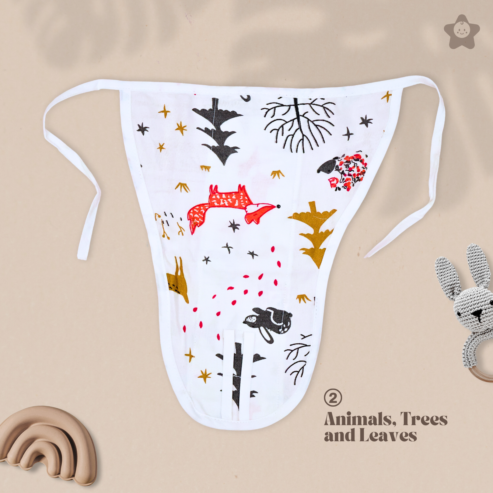 Kika Kiki Jungle Edition 100% Muslin Nappies - 100% Soft Cotton Langot (Pack of 5)