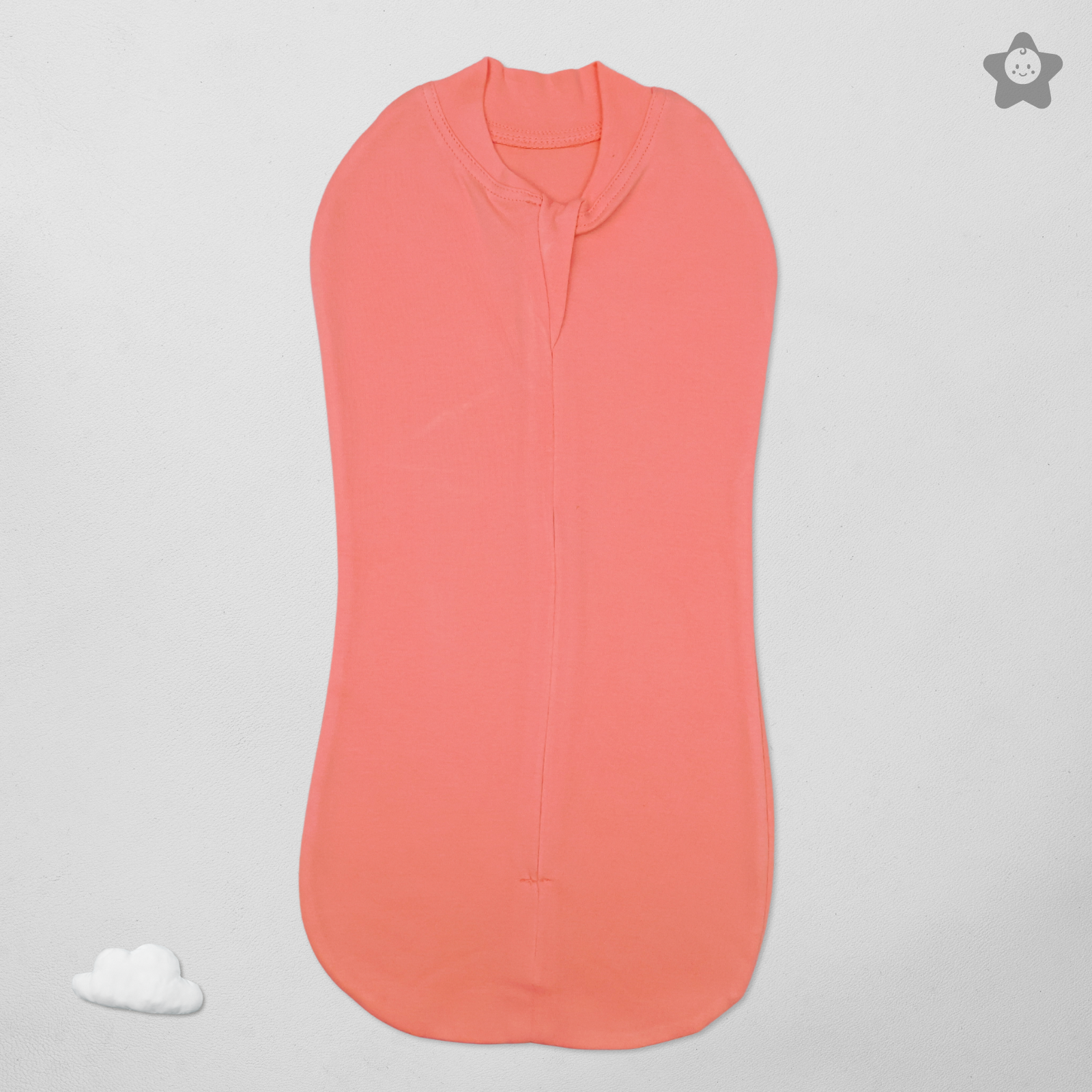 Kika Kiki Sleeping Pods Swaddle For New Born Babies - arms up design Light Coral