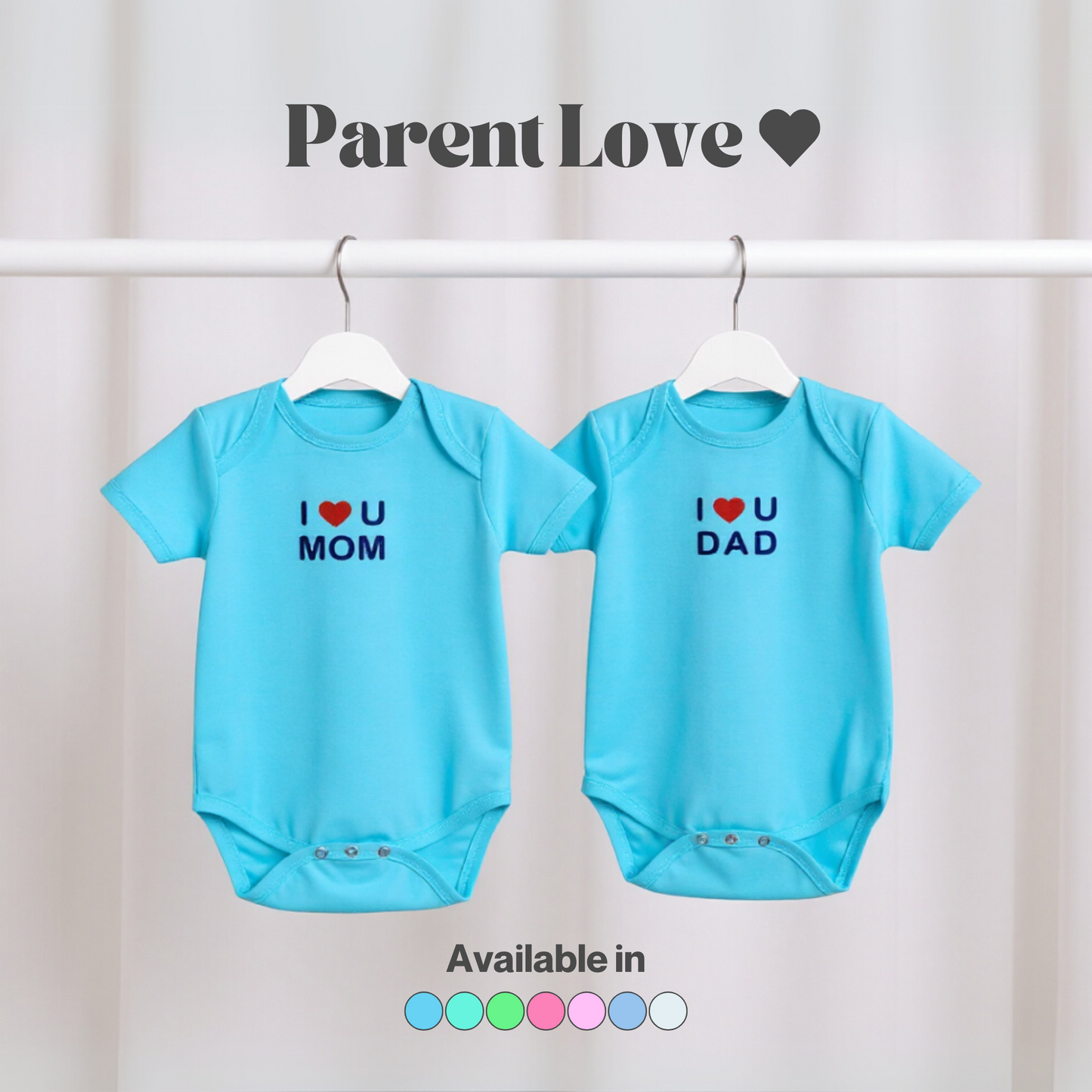 Parent Love Edition BodySuits - 100% Ultra Soft Knitted Cotton Unisex Onesies (Pack of 2)