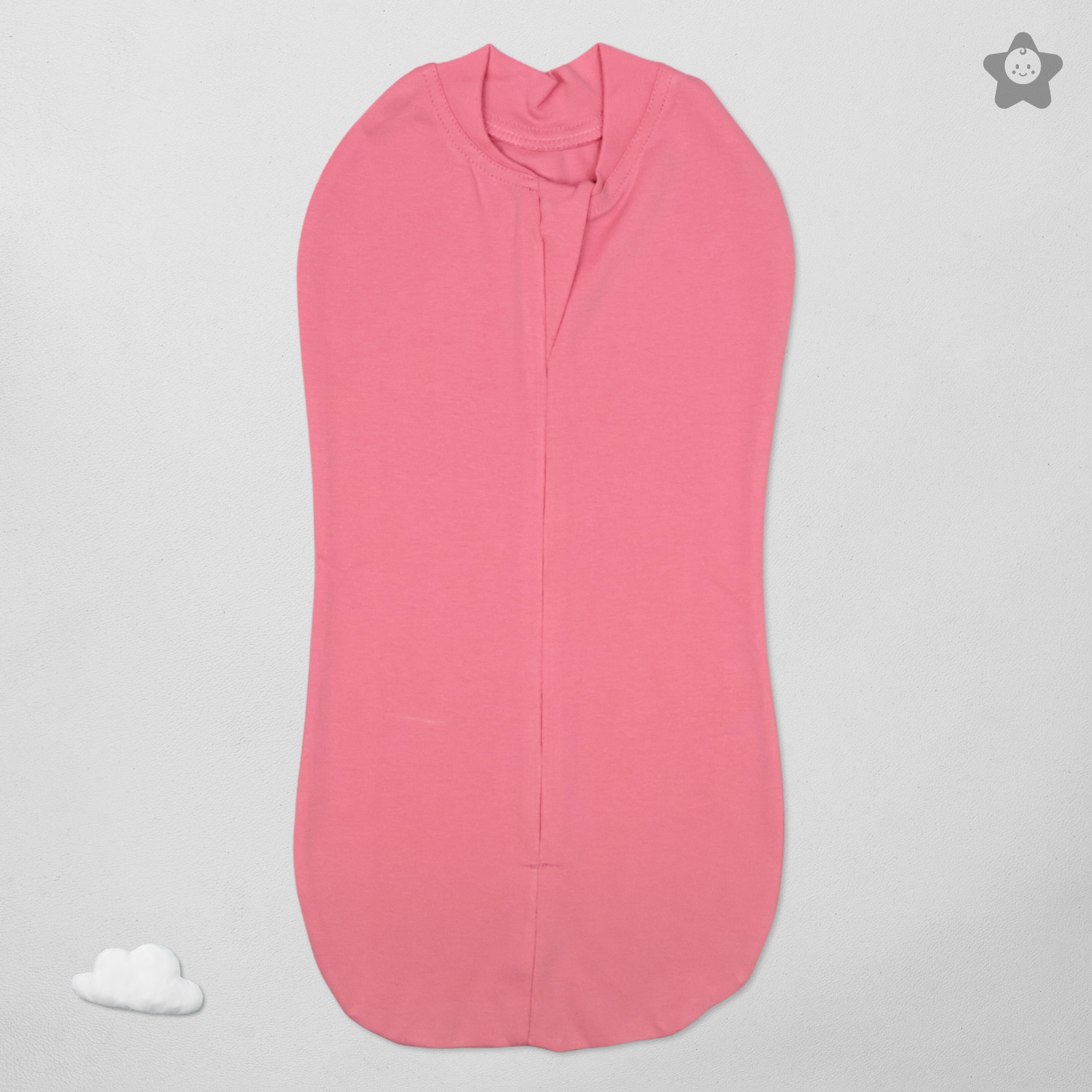 Kika Kiki Sleeping Pods Swaddle For New Born Babies - arms up design Pastel Pink