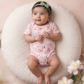 Kika Kiki Peach Shades BodySuits - 100% Ultra Soft Knitted Cotton Unisex Onesies (Pack of 2)