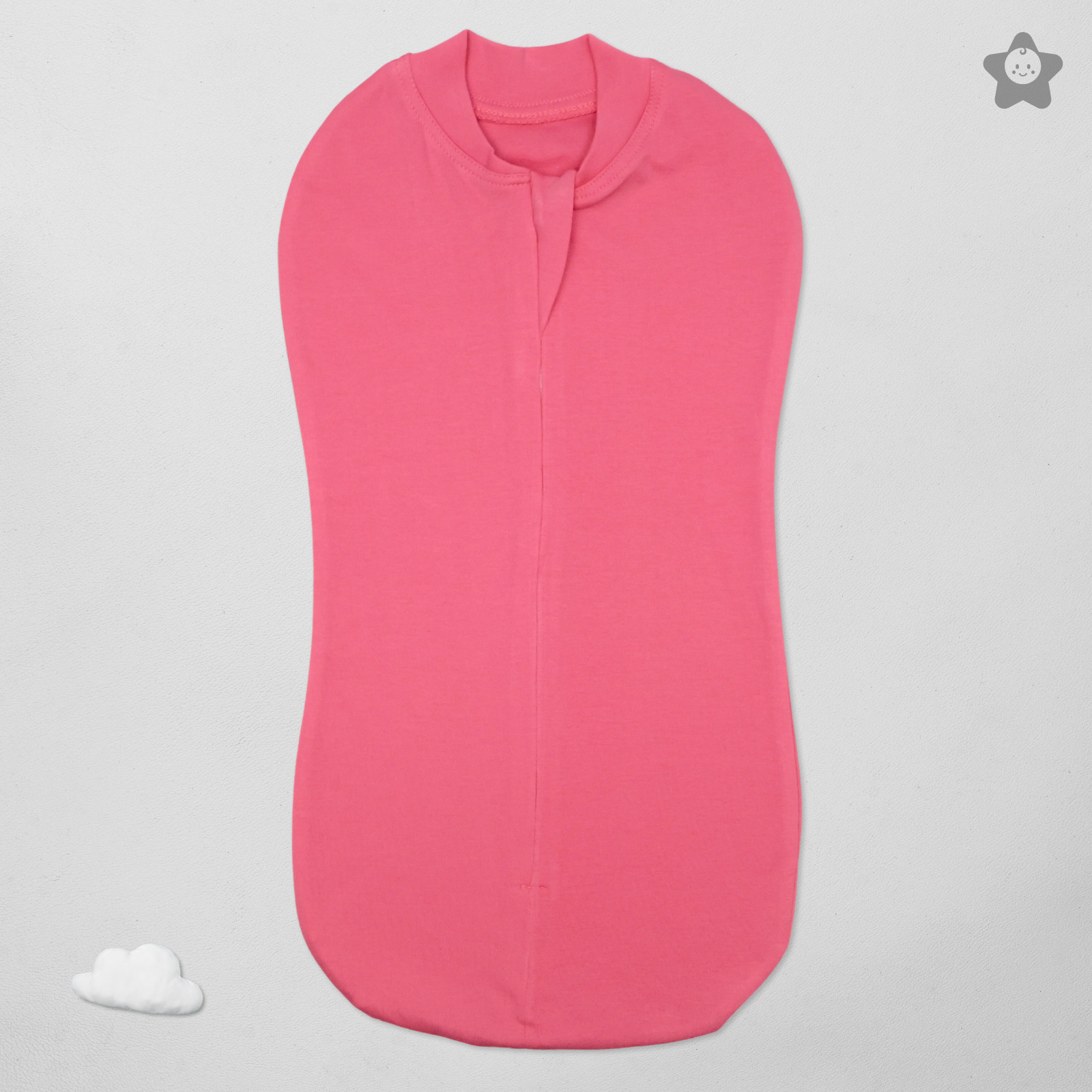 Kika Kiki Sleeping Pods Swaddle For New Born Babies - arms up design Rosy Pink