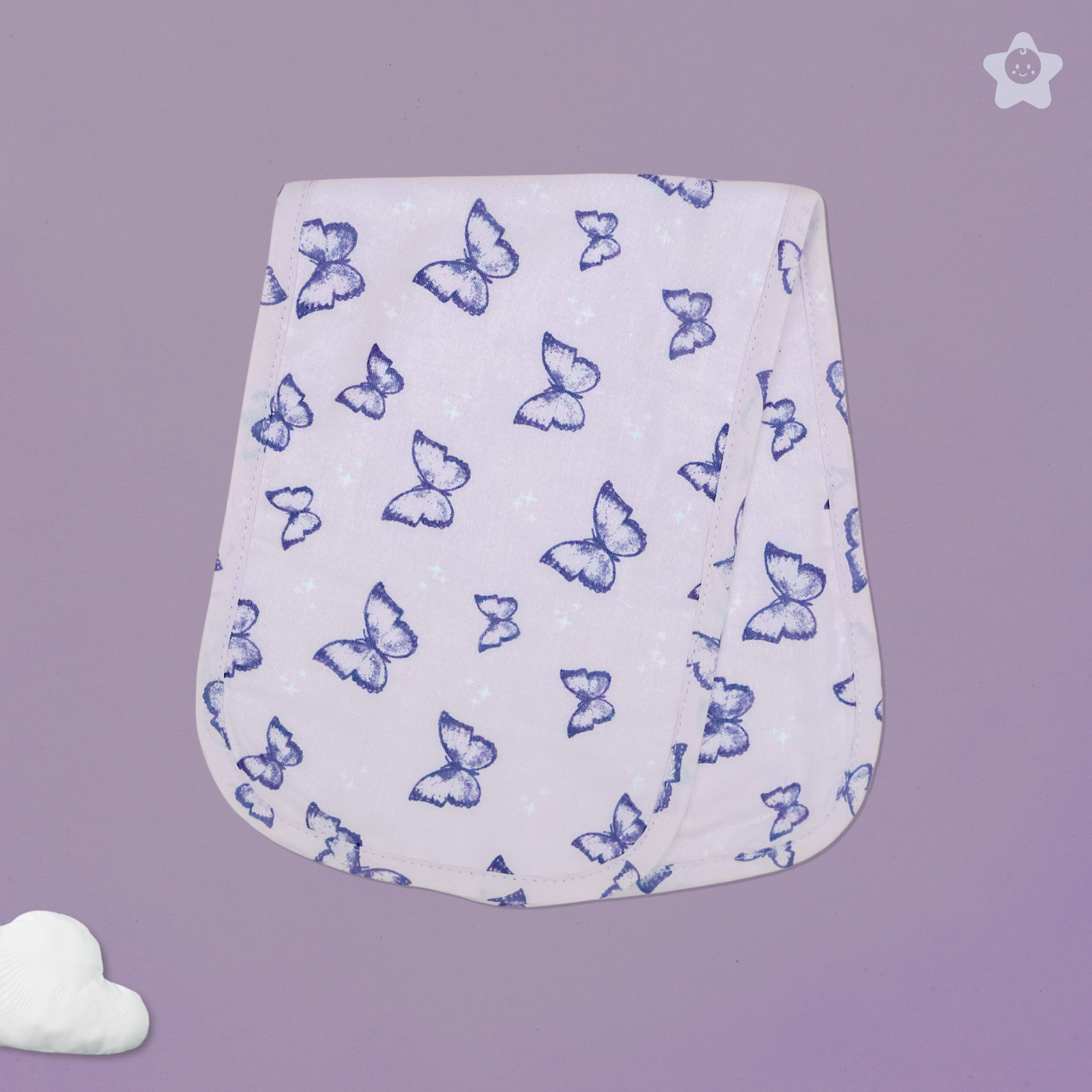 Kika Kiki Sage Prints Burp Cloth- 100% Soft Muslin Cotton (Pack of 3)