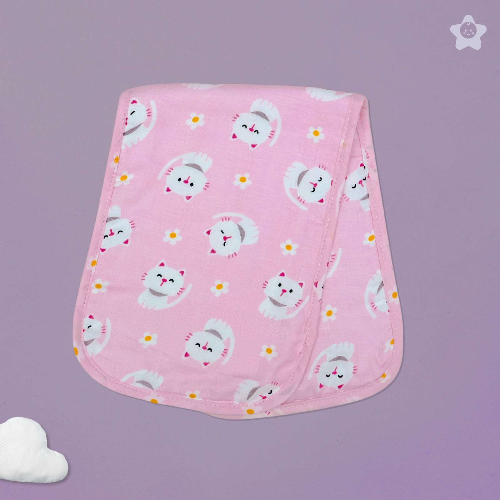 Kika Kiki Sage Prints Burp Cloth- 100% Soft Muslin Cotton (Pack of 3)