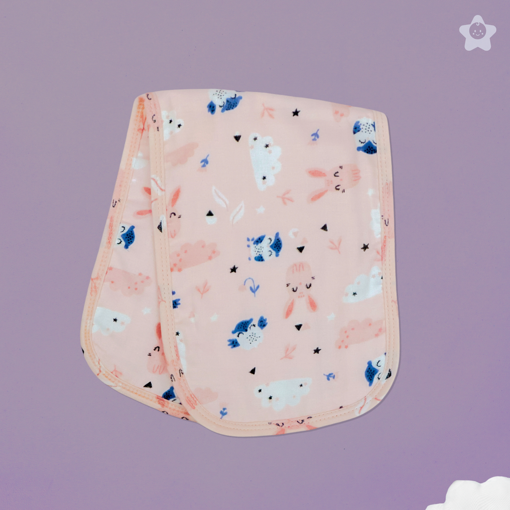 Kika Kiki Sage Prints Burp Cloth- 100% Soft Muslin Cotton (Pack of 3)