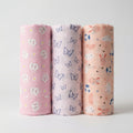 Kika Kiki Sage Prints Muslin Swaddle Blanket - Ultra soft 100% Muslin Cotton Swaddle Wrapper (pack of 3)