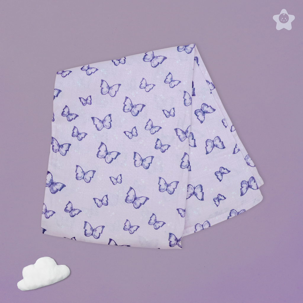 Kika Kiki Sage Prints Muslin Swaddle Blanket - Ultra soft 100% Muslin Cotton Swaddle Wrapper (pack of 3)
