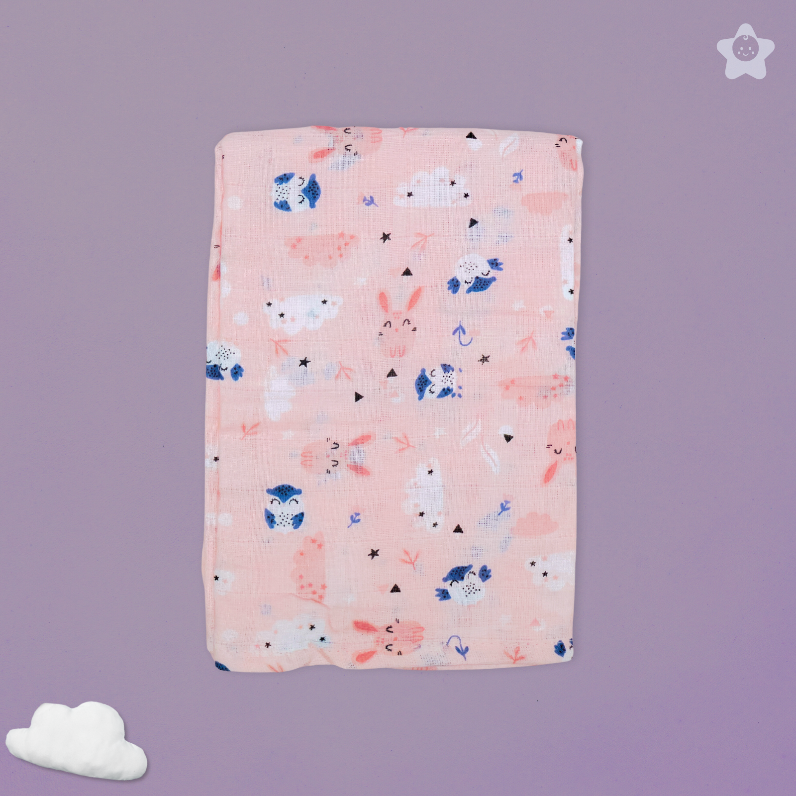 Kika Kiki Sage Prints Muslin Swaddle Blanket - Ultra soft 100% Muslin Cotton Swaddle Wrapper (pack of 3)