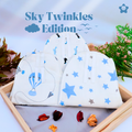 Kika Kiki Sky Twinkles Muslin Padded Nappies - 100% Soft Cotton Langot (Pack of 3)