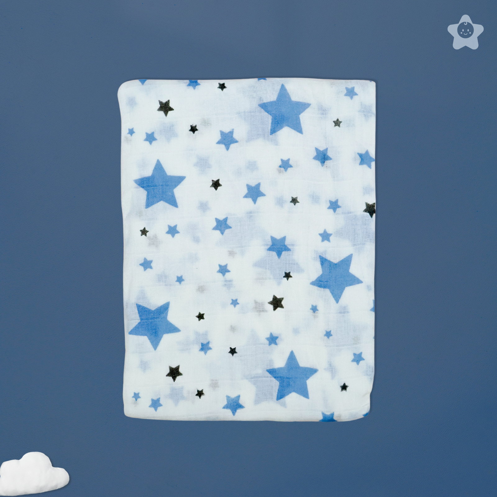 Kika Kiki Sky Twinkle Muslin Swaddle Blanket - Ultra soft 100% Muslin Cotton Swaddle Wrapper (pack of 3)