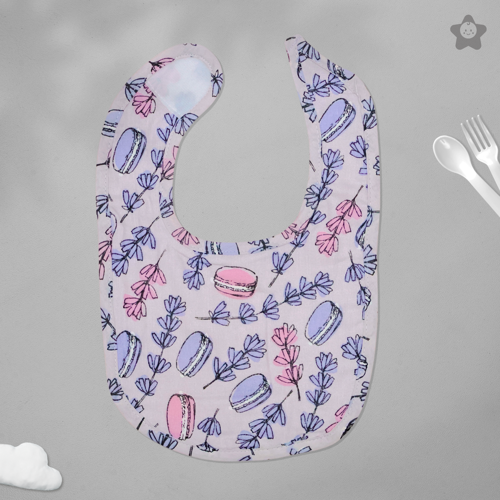Kika Kiki Garden Delight Baby Apron Bibs - 100% Soft Muslin Cotton (Pack of 2)