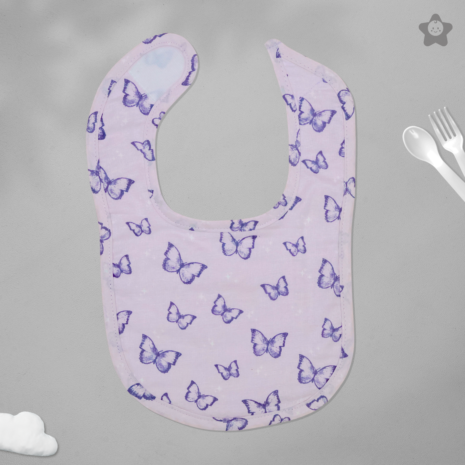 Kika Kiki Garden Delight Baby Apron Bibs - 100% Soft Muslin Cotton (Pack of 2)