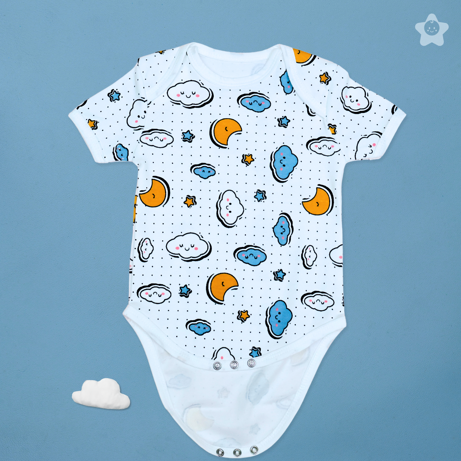 Kika Kiki Buddy Prints BodySuits - 100% Ultra Soft Knitted Cotton Unisex Onesies (Pack of 2)