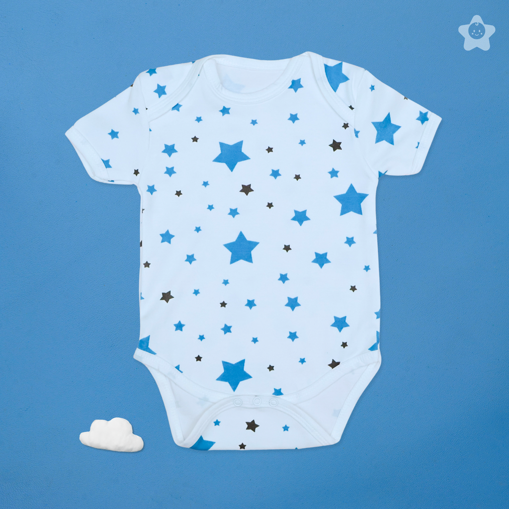 Kika Kiki Sky Explorer BodySuits - 100% Ultra Soft Knitted Cotton Unisex Onesies (Pack of 2)